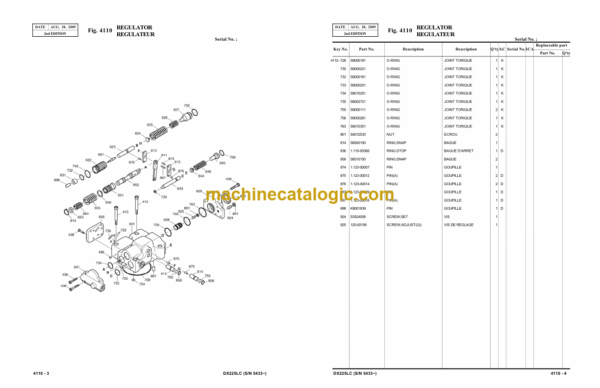 Doosan DX225LC Excavator Parts Manual (Serial Number 5433 and UP) - Image 4