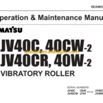 Komatsu JV40C, JV40CW-2, JV40CR, JV40RW-2 Vibratory Roller Operation and Maintenance Manual (SEAM02580201)