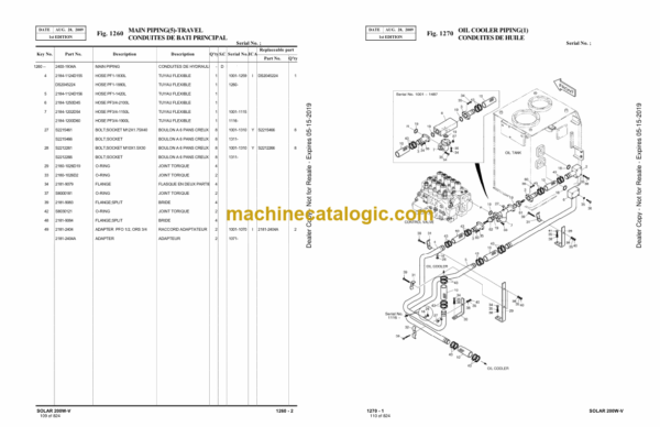 Doosan S200W-V Wheeled Excavator Parts Manual (Serial Number 0001 and UP) - Image 2