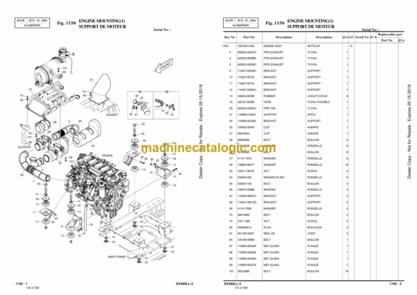 Doosan DX380LL-5 Excavator Parts Manual (Serial Number 10001 and Up) - Image 2