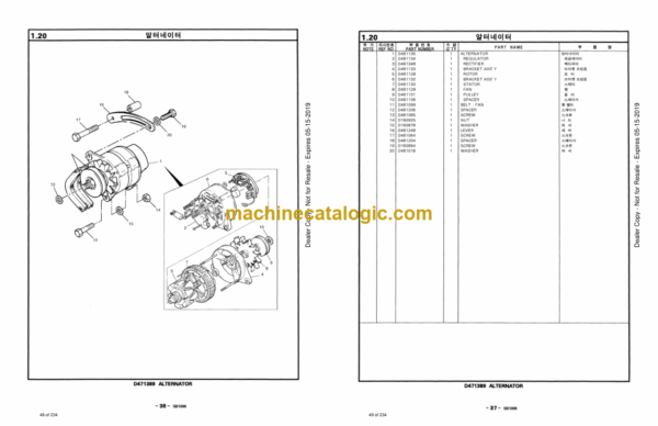 Doosan SSL1760XL, DSL802 Skid Steer Loader Parts Manual - Image 3
