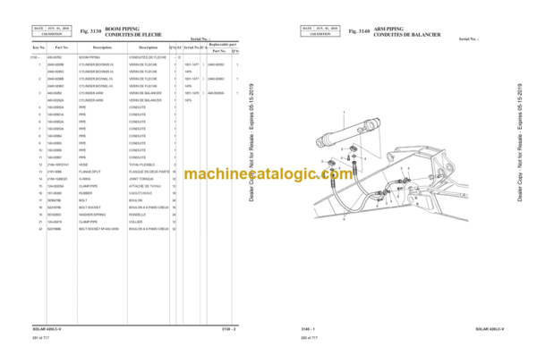 Doosan Solar 420LC-V Excavator Parts Manual (Serial Number 1001 and Up) - Image 3