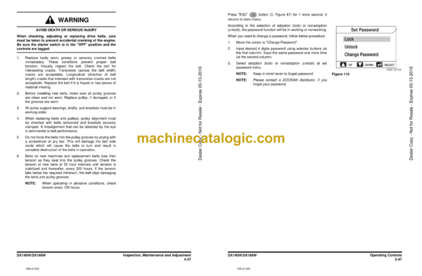 Doosan DX140W, DX160W Wheeled Excavator Operation and Maintenance Manual (Serial Number 9909 and Up) - Image 4