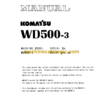Komatsu WD500-3 Wheel Dozer Shop Manual (SEBMW00300)