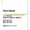Doosan G20S-2, G25S-2, G30S-2 Lift Trucks Parts Manual (EM009-00001-01278 EM0I0-02497 EM011-00948 EM012-00001-09723)