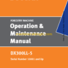Doosan DX300LL-5 Forestry Machine Excavator Operation and Maintenance Manual (Serial Number 10001 and Up)