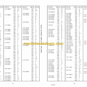 Doosan DX180LC-5 Wheeled Excavator Parts Manual (Serial Number 1001 and Up)