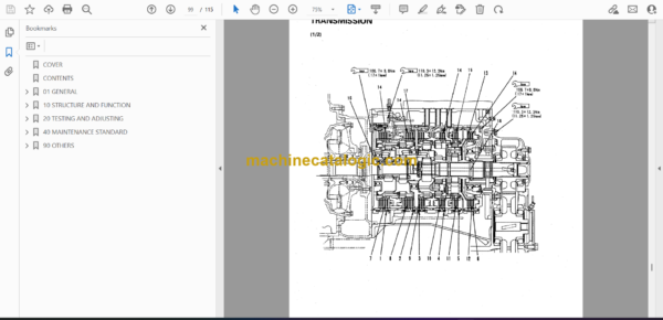Komatsu WD500-3 Wheel Dozer Shop Manual (SEBMW00300) - Image 2