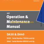 Doosan DA30, DA40 Articulated Dump Truck Operation and Maintenance Manual (Serial Number 7X0504 and Up)