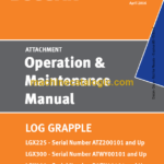 Doosan LGX225, LGX300, LGX380 Log Grapple Operation and Maintenance Manual (Serial Number ATZ200101, ATWY00101, B3ZN00101 and Up)