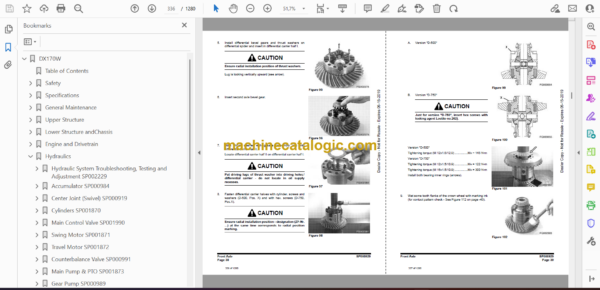 Doosan DX170W Wheeled Excavator Shop Manual (Serial Number 5001 and Up) - Image 2