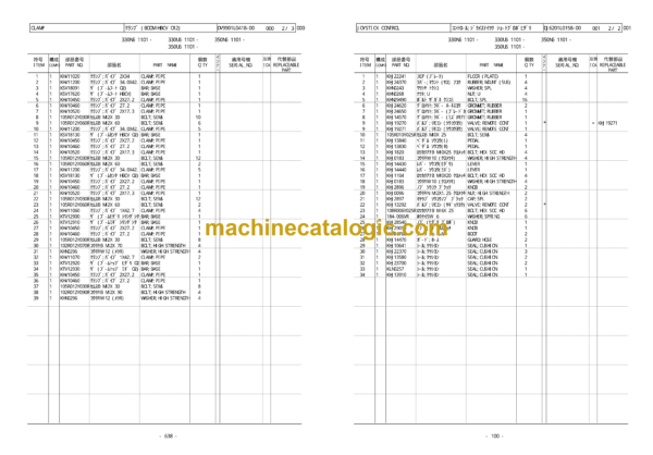 Sumitomo SH330-6, SH330LC-6, SH350HD-6, SH350LHD-6 Hydraulic Excavator Parts Manual (WCL3306D-0W NZ) - Image 3