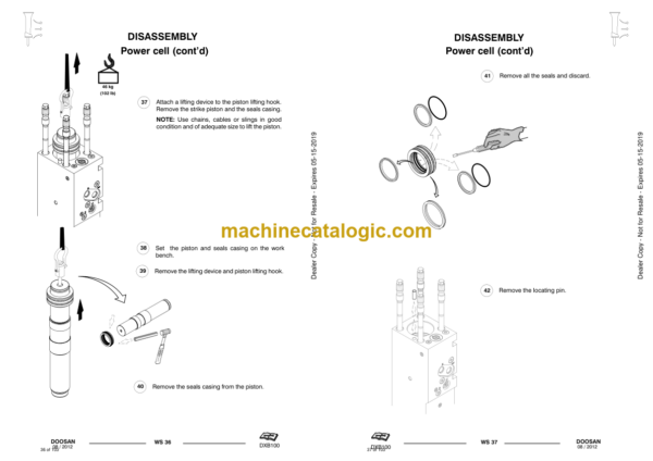 Doosan DXB100 Hydraulic Breaker Service Manual (Serial Number X100A50000 and Up) - Image 4