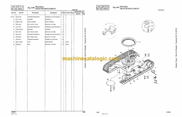 Doosan DH280 Excavator Parts Manual (Serial Number 0001 and UP) - Image 3