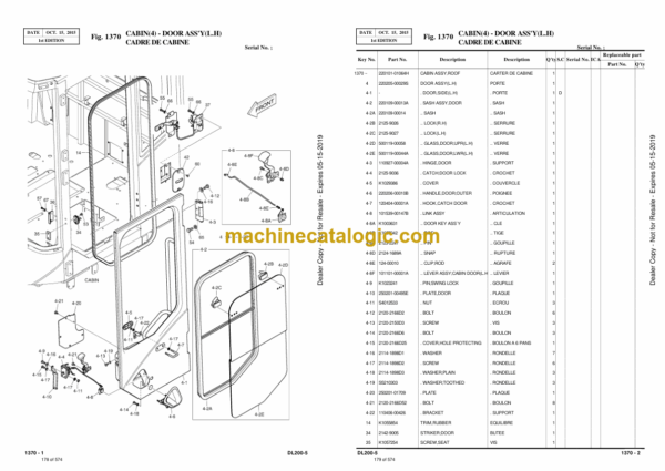 Doosan DL200-5 Wheel Loader Parts Manual (Serial Number 1001 and Up) - Image 3