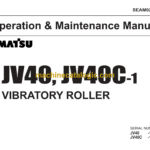 Komatsu JV40, JV40C-1 Vibratory Roller Operation and Maintenance Manual (SEAM02580101)
