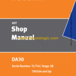 Doosan DA30 Articulated Dump Truck Shop Manual (T2, T4i Stage 3B 7X0504 and Up)
