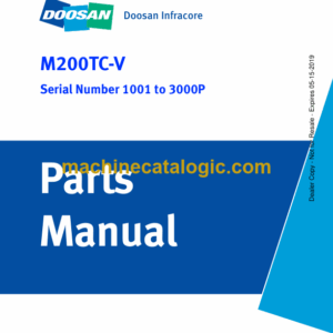 Doosan M200TC-V Wheel Loader Parts Manual (Serial Number 1001 to 3000P)