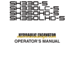 Sumitomo SH330-5, SH330LC-5, SH350HD-5, SH350LHD-5 Hydraulic Excavator Operators Manual (WDL3305-1W)