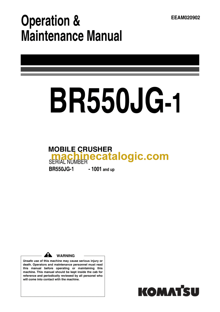 Komatsu BR550JG-1 Mobile Crusher Shop Manual (EEAM020902)