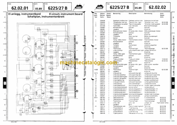 Doosan 6225B, 6227B Articulated Dump Truck Parts Manual - Image 2