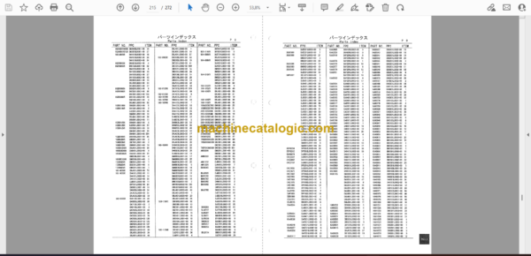 Sumitomo SC50-2 Hydraulic Excavator Parts Manual (WCL0051-00) - Image 2