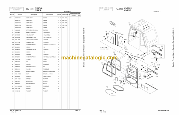 Doosan S225NLC-V Excavator Parts Manual (Serial Number 1001 and UP) - Image 4