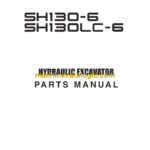 Sumitomo SH130-6, SH130LC-6 Hydraulic Excavator Parts Manual (WCL1306D-0W NZ)