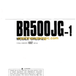 Komatsu BR500JG-1 Mobile Crusher Operation and Maintenance Manual (SEAM011300)