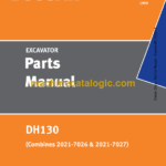 Doosan DH130 Excavator Parts Manual (Combines 2021-7026 & 2021-7027)