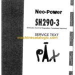 Sumitomo SH290-3 Hydraulic Excavator Service Text (WLST2903-00W)