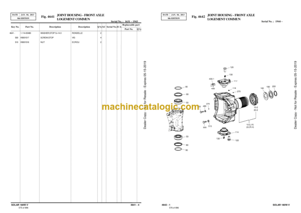 Doosan S180W-V Excavator Parts Manual (Serial Number 1001 and UP) - Image 2