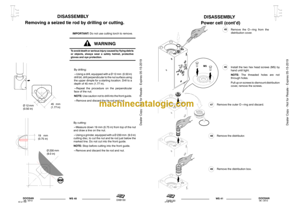 Doosan DXB130 Hydraulic Breaker Service Manual (Serial Number X130A50000 and Up) - Image 4