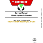 Tramac N3000 Hydraulic Breaker Service Manual (Serial Number X130A50000 and Up)