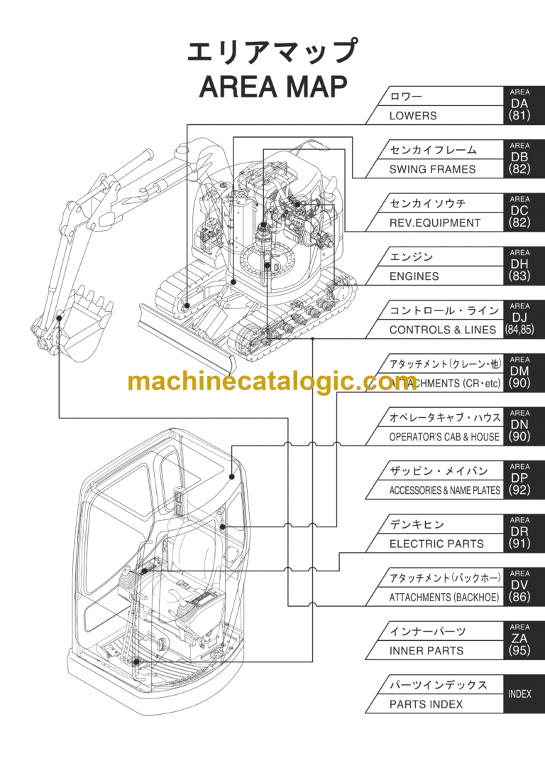 Sumitomo SH75X-3B, SH75XU-3B Hydraulic Excavator Parts Manual (WCLA75X3B1BB, WCLA75X3B1SB)