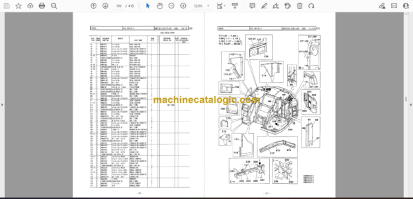 Sumitomo SH135X-3SB Hydraulic Excavator Parts Manual (WCL135X3-5096) - Image 2
