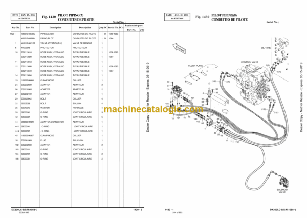 Doosan DX300LC-5 Excavator Parts Manual (Serial Number 1058 and Up) - Image 2
