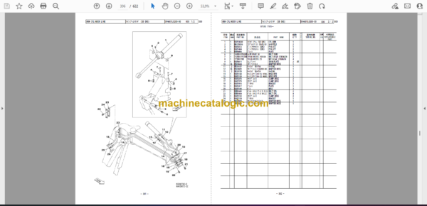 Sumitomo SH75X-3B, SH75XU-3B Hydraulic Excavator Parts Manual (WCLA75X3B1BB, WCLA75X3B1SB) - Image 2