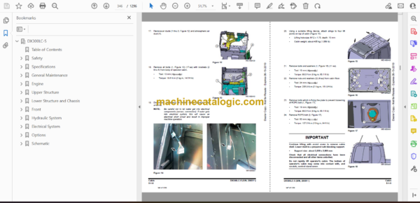Doosan DX300LC-5 Hydraulic Excavator Shop Manual (Serial Number 20001 and Up) - Image 3