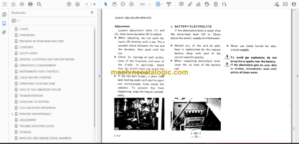 Komatsu JV40, JV40C-1 Vibratory Roller Operation and Maintenance Manual (SEAM02580101) - Image 2