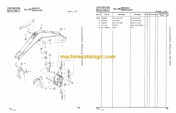 Doosan Solar 030 Excavator Parts Manual - Image 3