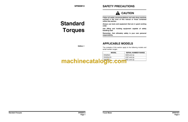 Doosan DX230LC Hydraulic Excavator Shop Manual (Serial Number 5001 and Up) - Image 2