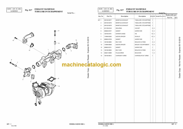 Doosan DX300LC-5 Excavator Parts Manual (Serial Number 1058 and Up) - Image 4