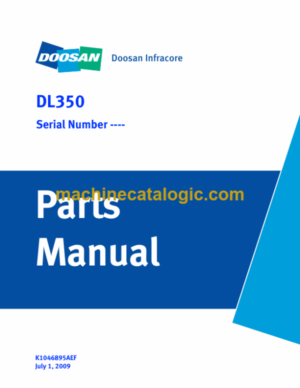 Doosan DL350 Wheel Loader Parts Manual