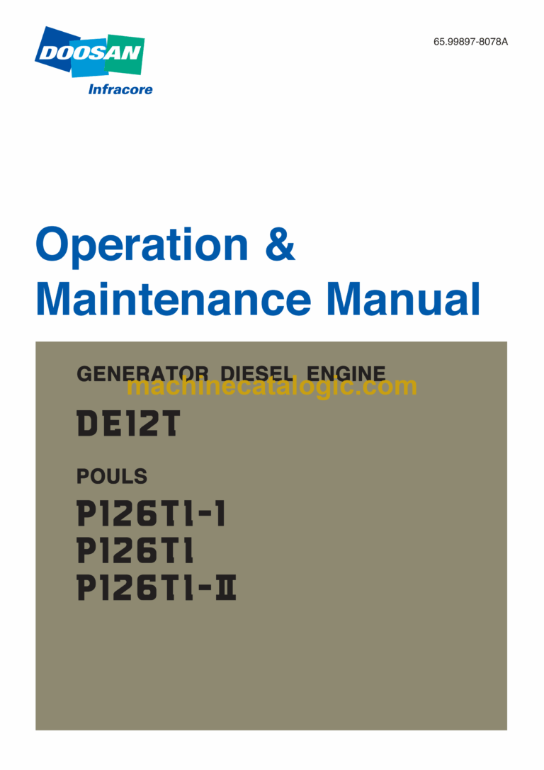 Doosan DE12T Engine Operation and Maintenance Manual