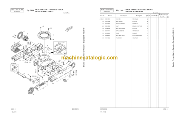 Doosan DX15 Excavator Parts Manual - Image 2