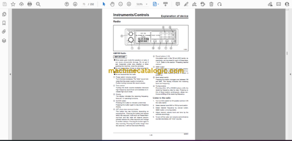 Sumitomo SH130-5 Hydraulic Excavator Operators Manual (WDL1205-2W) - Image 2