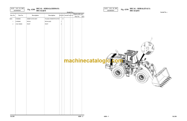 Doosan DL350 Wheel Loader Parts Manual - Image 3