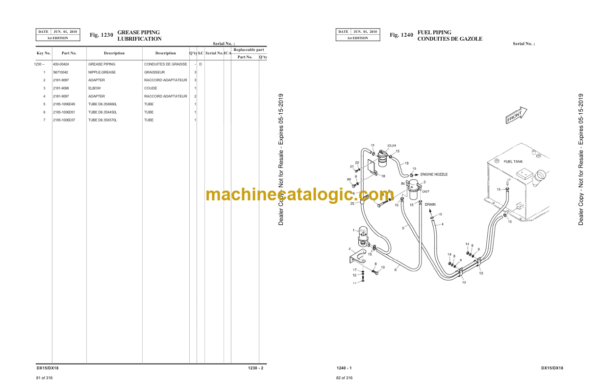 Doosan DX15 Excavator Parts Manual - Image 4