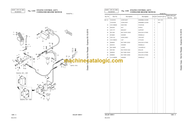 Doosan Solar 140W-V Wheeled Excavator Parts Manual (Serial Number 1001 and Up) - Image 3